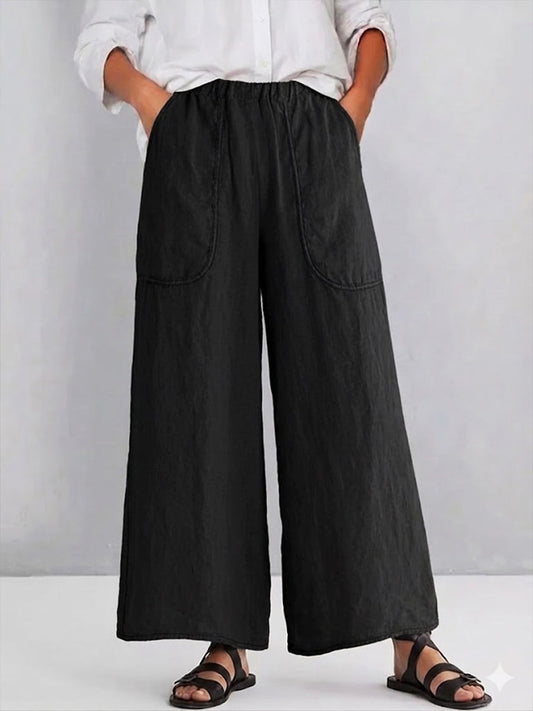 Casual Linen And Cotton Trousers