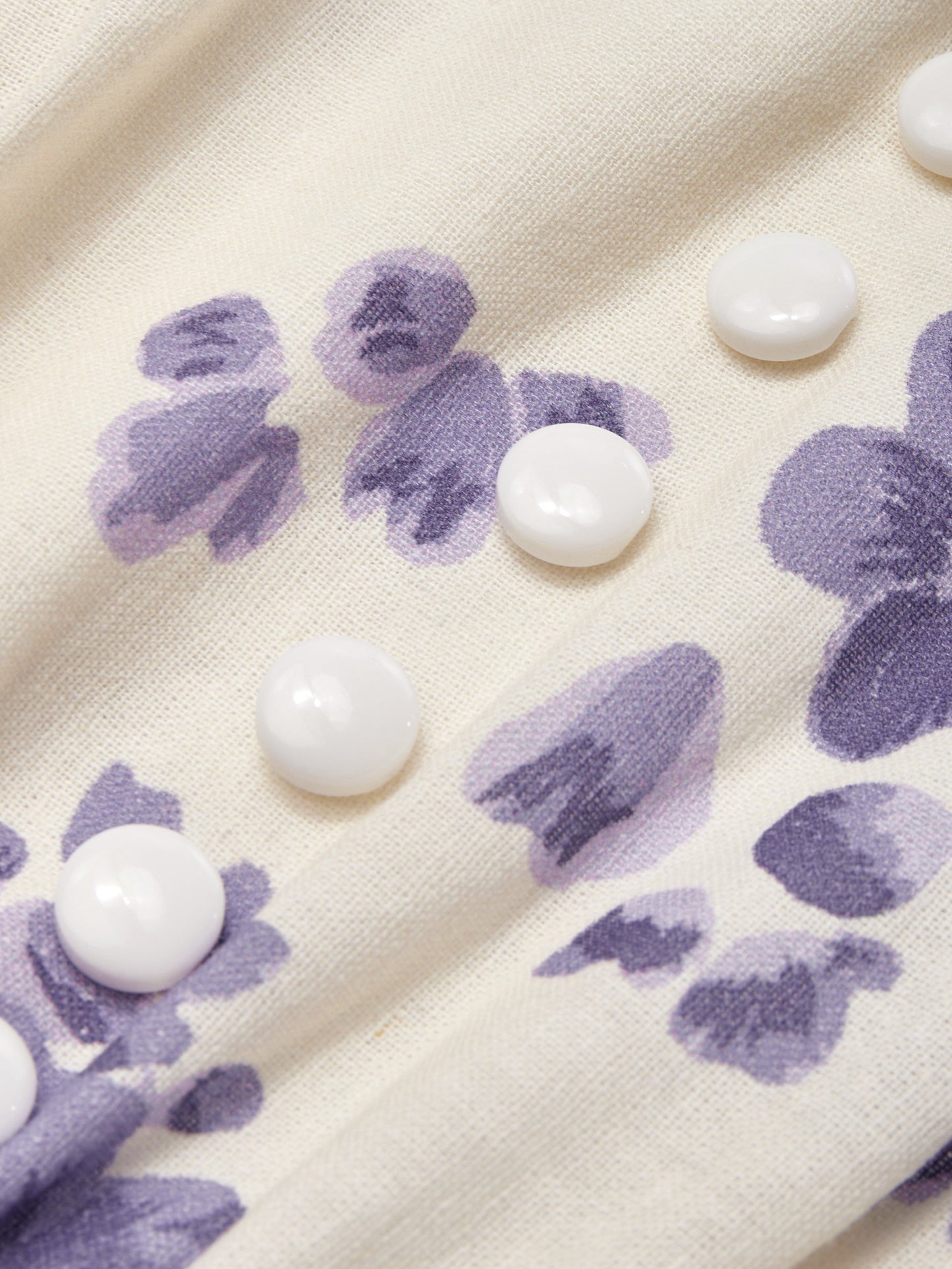 Maxi Linen Dress, Casual, Floral, Pocket Stitching, Crew Neck, Belt, Half Sleeve, Purple, Vintage