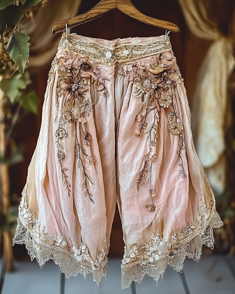 Summer Vacation Ruffle Lace Patchwork Shorts e1d6
