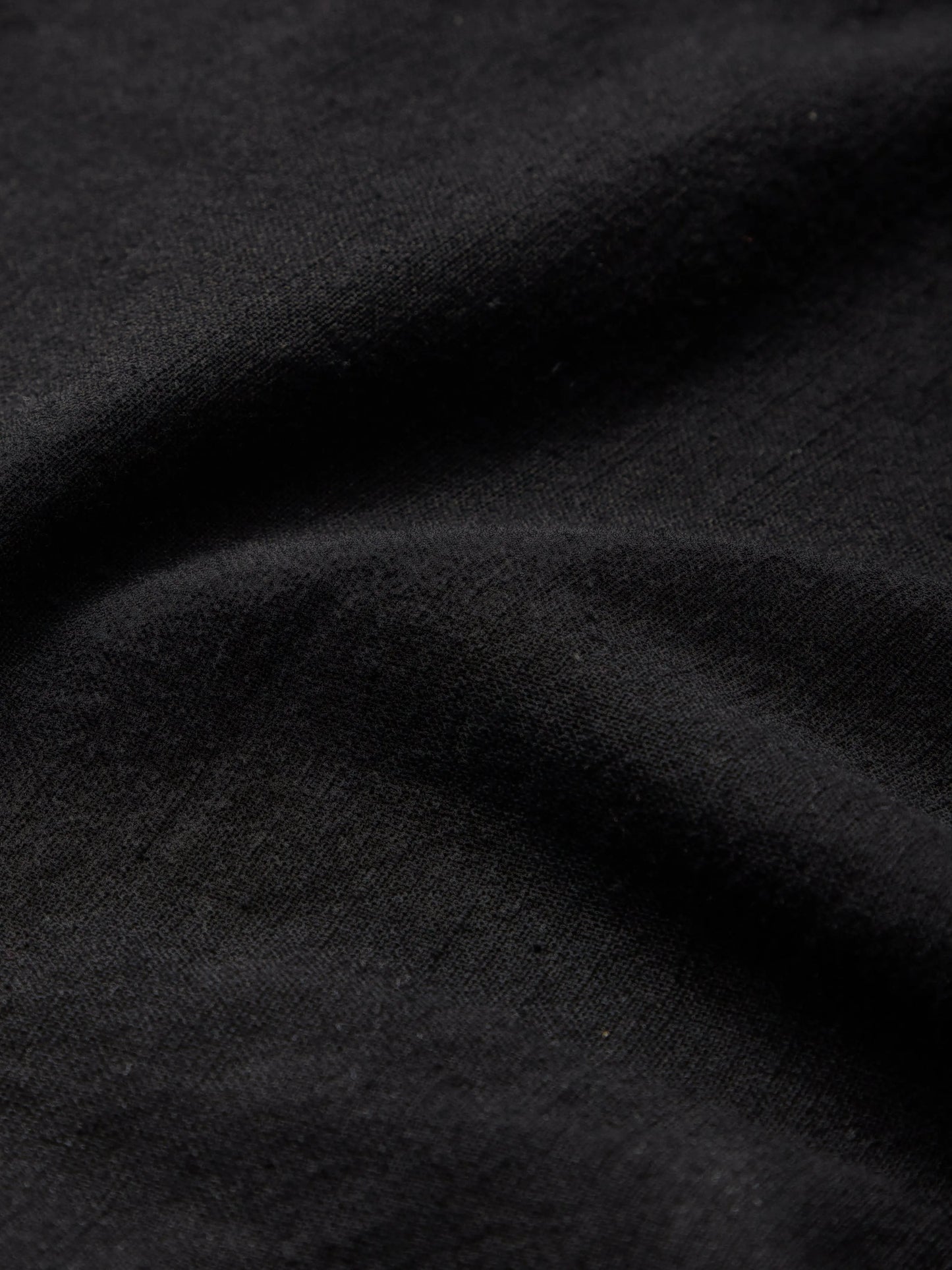 Maxi Linen Dress, Half Sleeve, V Neck, Plain, Button Design, Vintage, Black