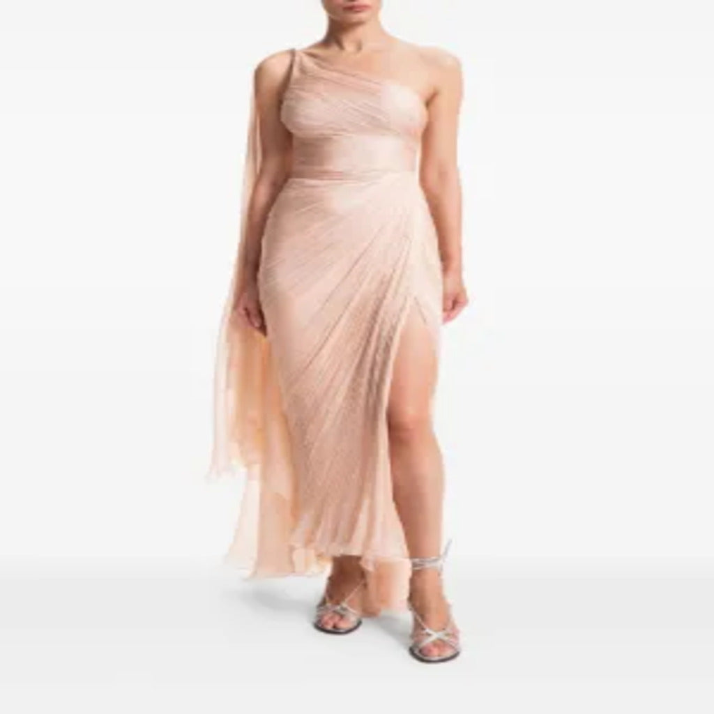 👗 Abito Lungo Monospalla Rosa