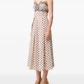 👗 Abito Midi a Spalline Sottili con Pizzo Floreale