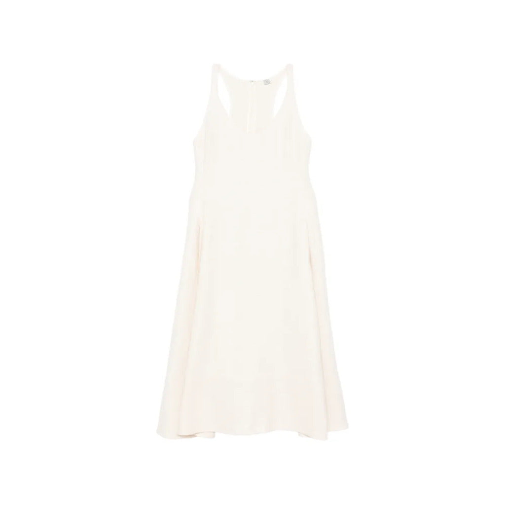 👗 Abito Lungo Senza Maniche Bianco Crema