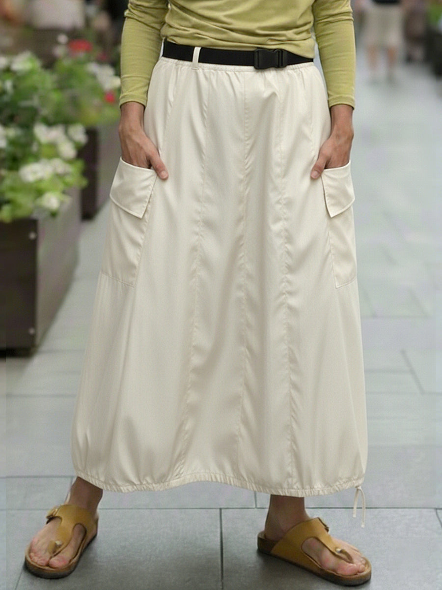 Women's Casual Pocket Balloon Skirt
