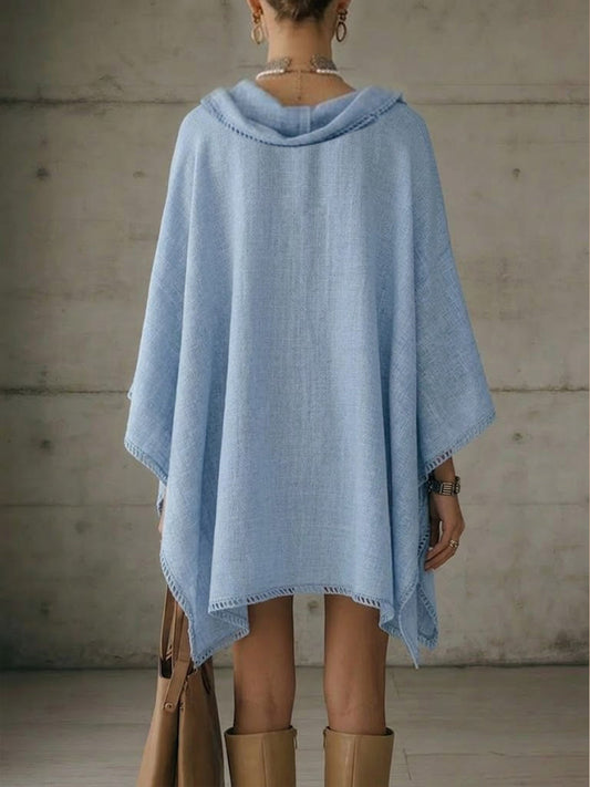 Loose-fit Casual Linen & Cotton Top With Spliced cutouts And Webbing Trim