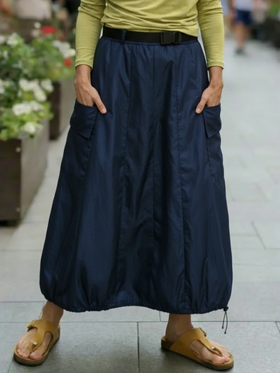 Women's Casual Pocket Balloon Skirt