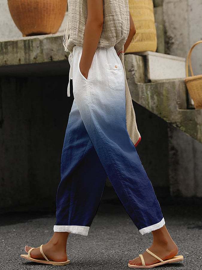 Comfort Loose Printed Trousers