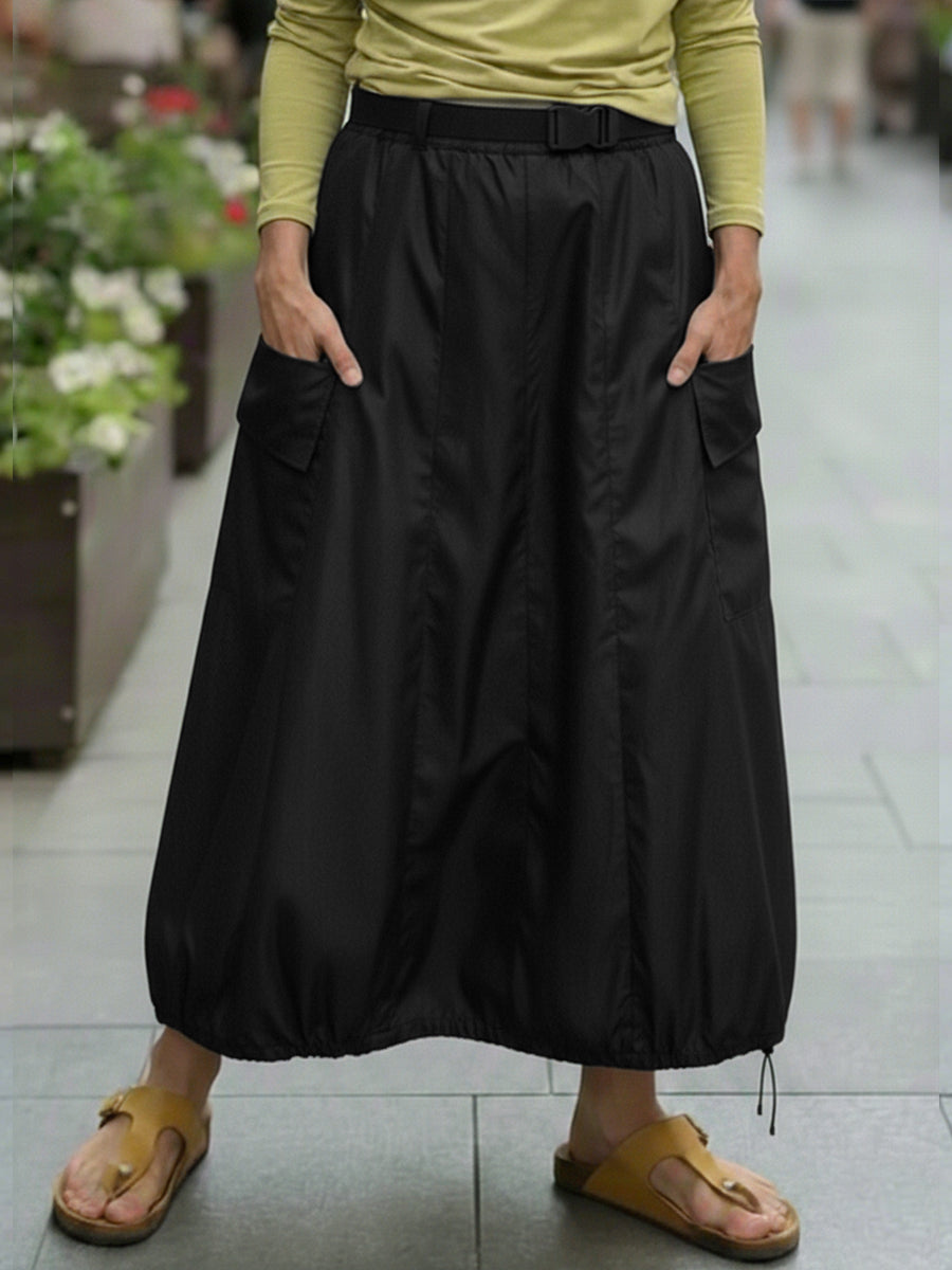 Women's Casual Pocket Balloon Skirt