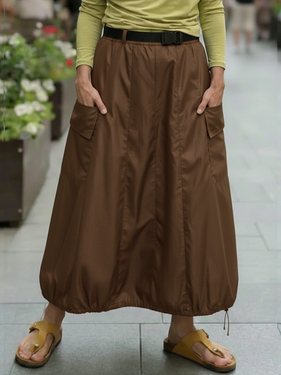 Women's Casual Pocket Balloon Skirt