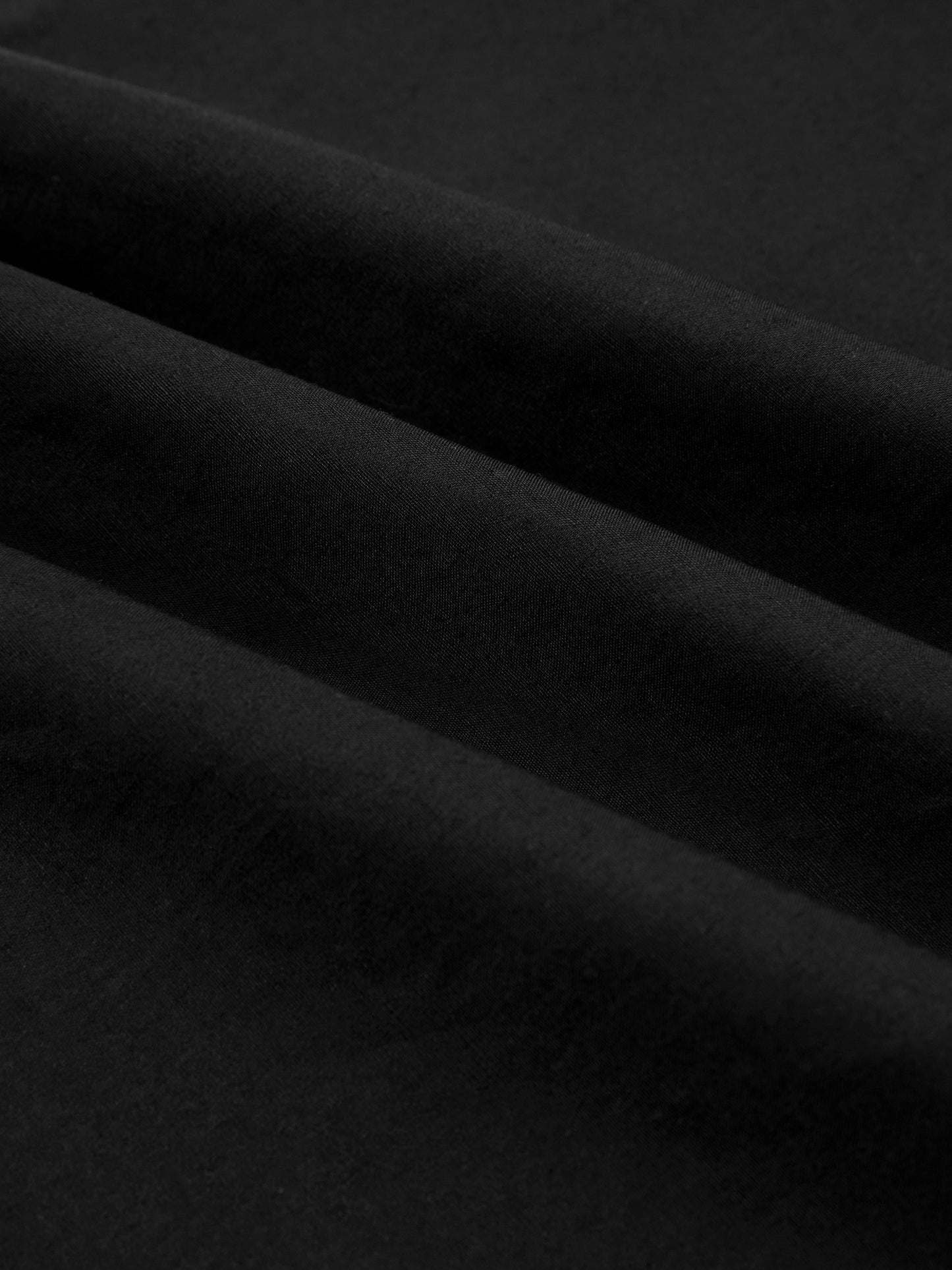 Maxi Cotton Dress, Sleeveless, V Neck, Plain, French Vintage, Black