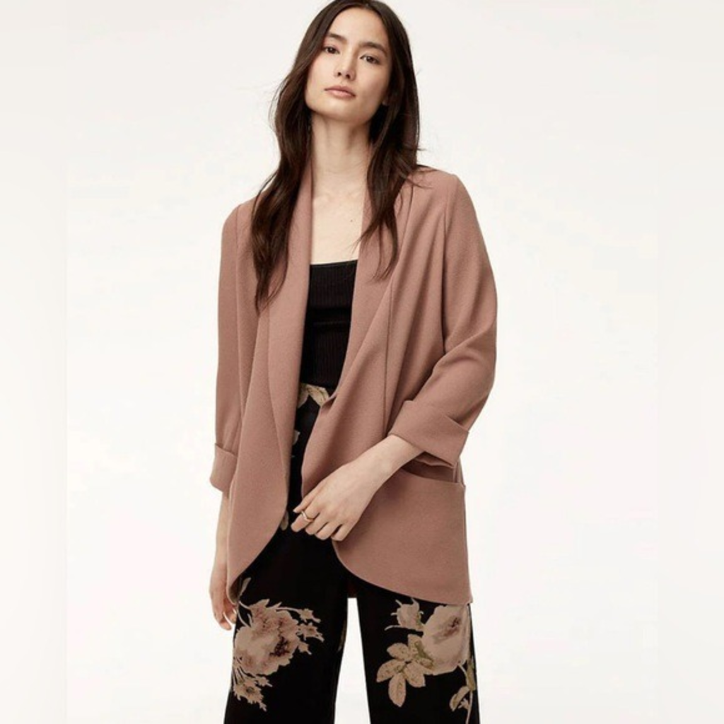 Cardigan Blazer Sfoderato Donna Taglio Cascata